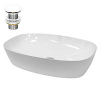 WASCHBECKEN - Weiß, Keramik (38/14/60.5cm) - LuxeBath