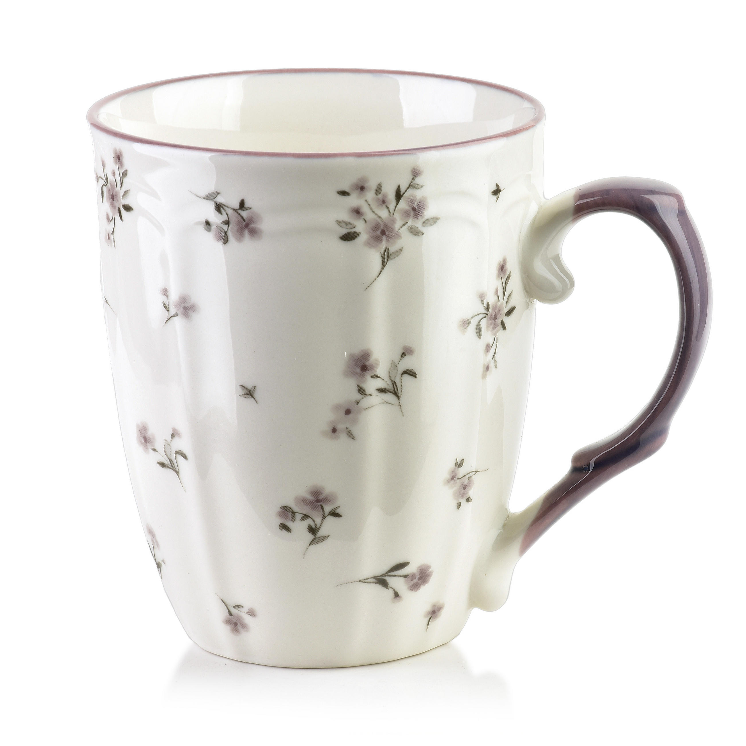 BECHER Rosalie Weiß 9x12x10,5 cm Porzellan - Weiß, Keramik (0.35L) - Mondex