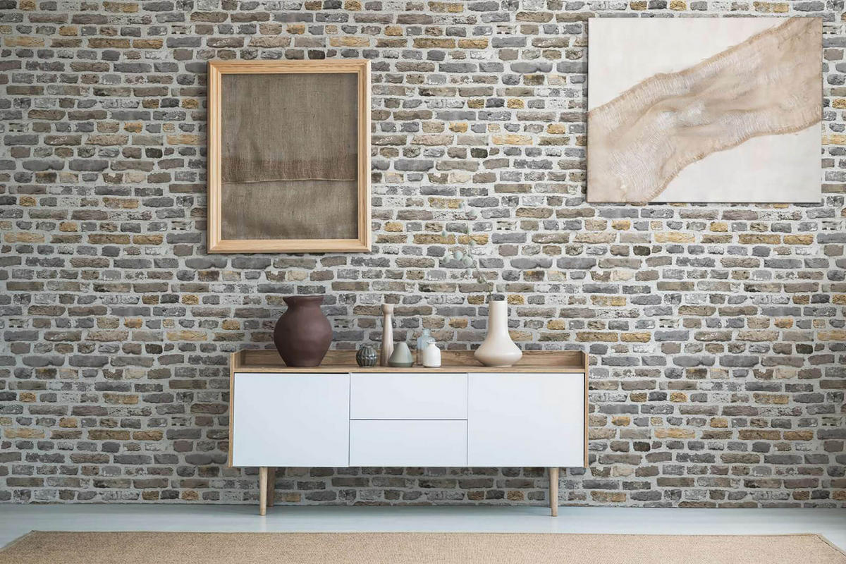 VLIESTAPETE Grau 53/1005 cm - Braun, Textil (53/1cm) - KUNSTLOFT