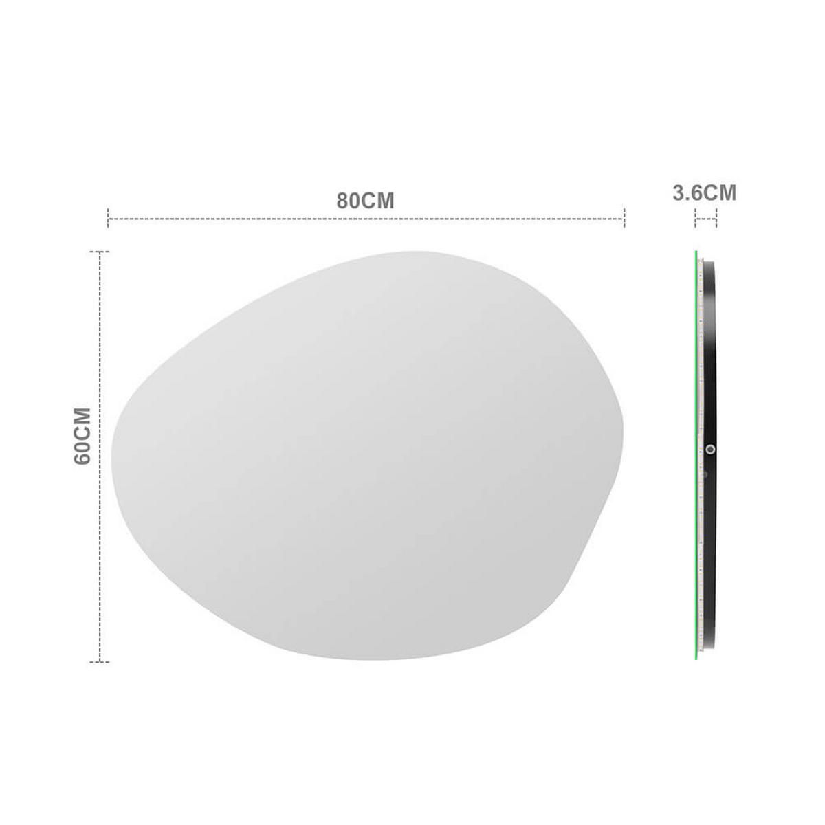 SPIEGEL MAY - 80 x 100 cm - Silberfarben, Glas (80/100/3.6cm) - Home Deluxe