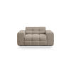 SOFA Kendal aus strukturiertem Stoff dunkelbeige 2 Sitzplätze - Mokka, Textil (156/79/103cm) - Micadoni