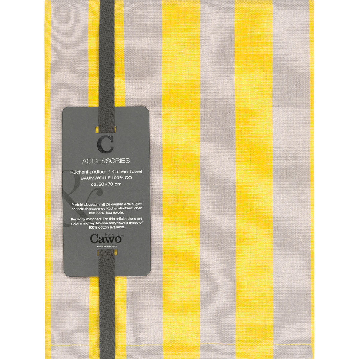 GESCHIRRTÜCHER PRINTS & STRIPES STREIFEN 546 STEIN/GELB - 53 - Gelb, Textil (50/70cm) - Cawö