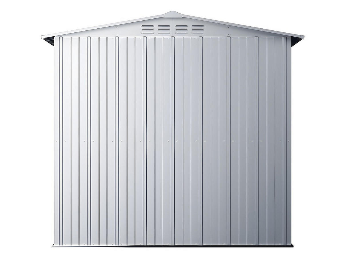 SCHREBERGARTENHAUS - 191 cm x 103 cm - metall - hellgrau Linus - Hellgrau, Metall (191/187/103cm) - Vente-Unique
