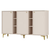 SIDEBOARD TORINO 158/94/41 cm mit 3 Türen Beige - Beige, Holzwerkstoff (158/94/41cm) - MASSENO