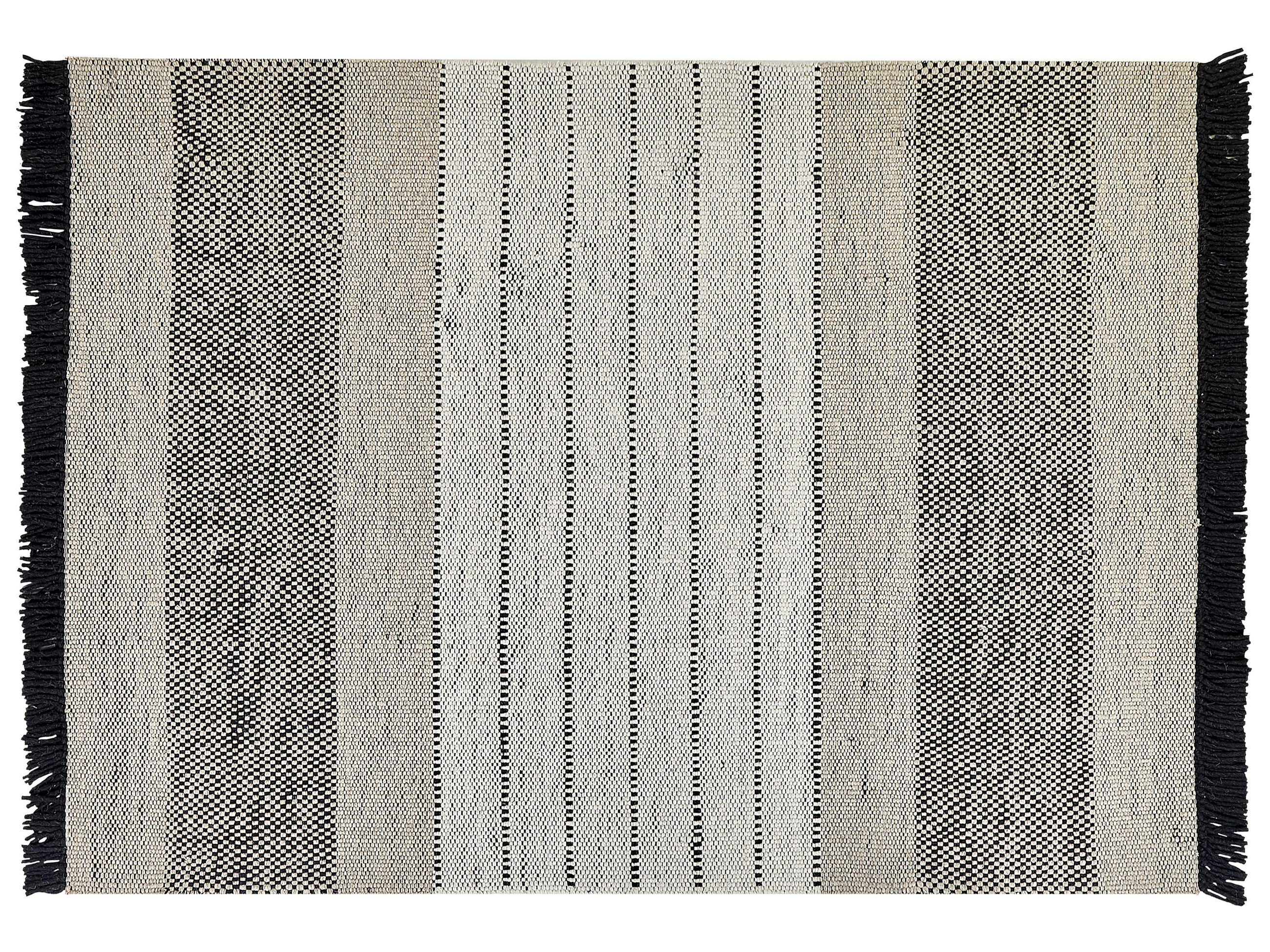 TEPPICH geflochten Yazlik 230/160 cm - Beige, Textil (160/230cm) - Beliani