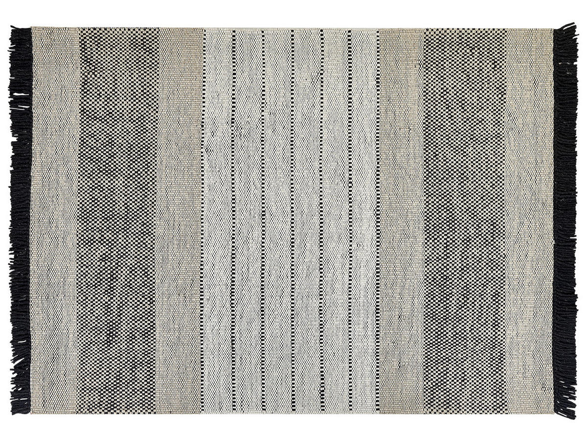 TEPPICH geflochten Yazlik 230/160 cm - Beige, Textil (160/230cm) - Beliani