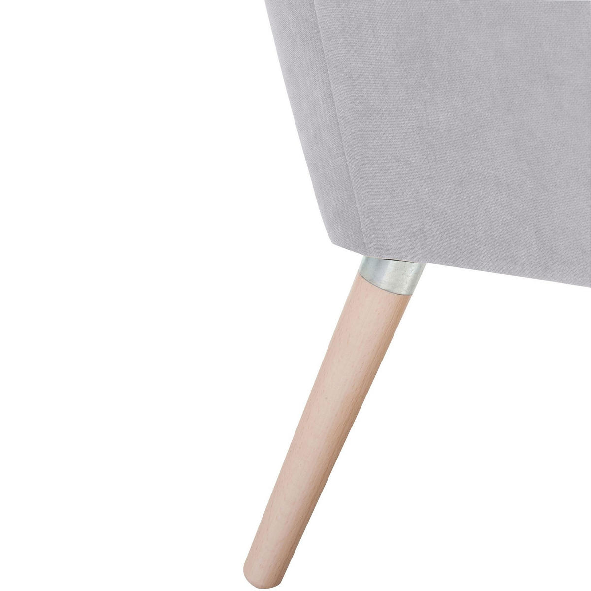 SESSEL Kachka Bezug Veloursstoff Buche natur / silber - Grau, Kunststoff (71/81/67cm) - 58aufmkessel