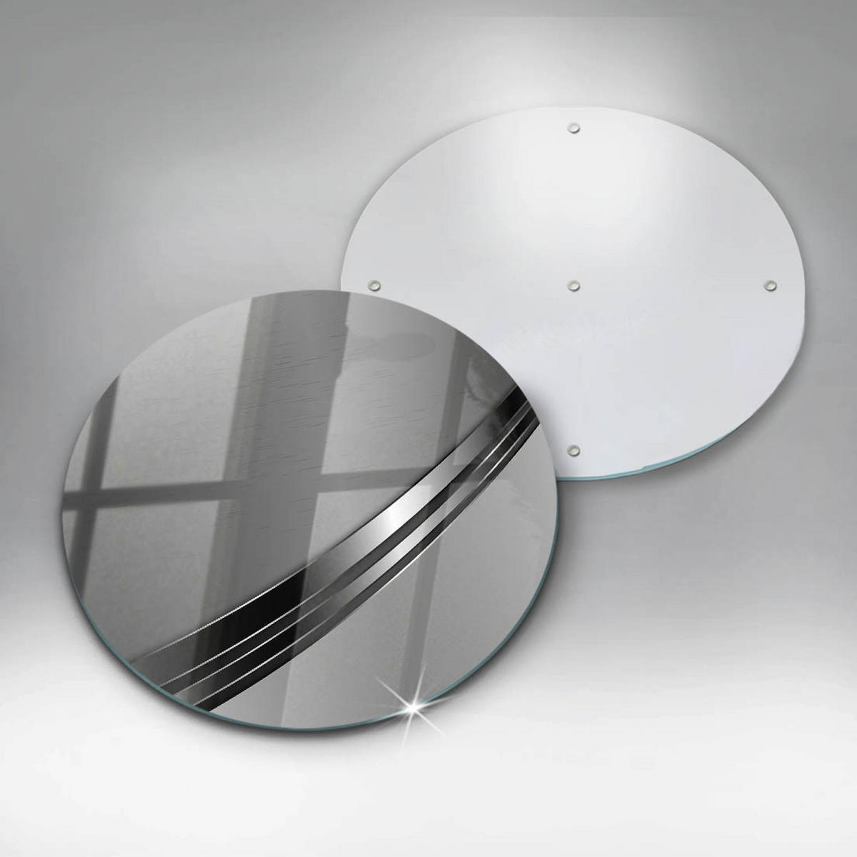 GLASPLATTE Ø 40 cm Metall Abstraktion Struktur - Kupferfarben, Glas (40/40cm) - Wallfluent