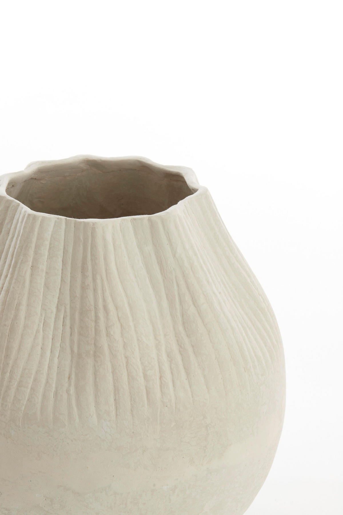 VASE Acda Weiß Ø43,5/46 cm - Weiß, Papier (46cm) - Light & Living