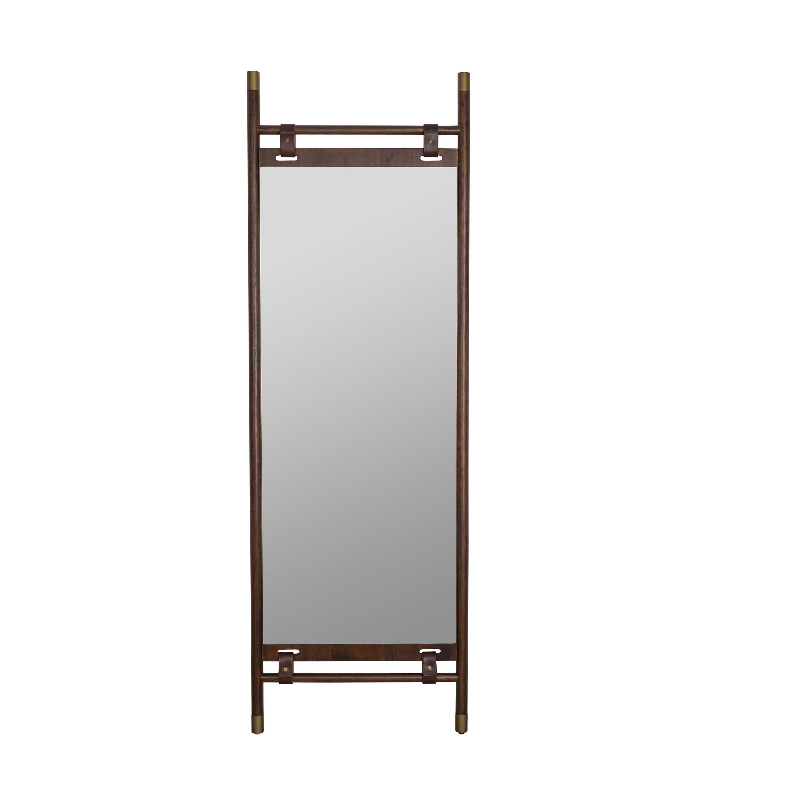 STANDSPIEGEL Riva Rechteckig 180x59,5 cm - Goldfarben, Holz (59.5/130/3.5cm) - Dutchbone