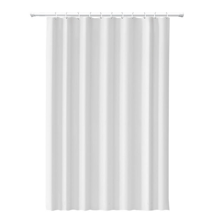 DUSCHVORHANG – Breite 180 x Höhe 180 cm – Halbtransparent – Inklusive Haken - Weiß, Kunststoff (180/180cm)