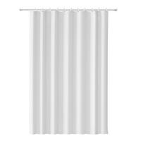 DUSCHVORHANG – Breite 180 x Höhe 180 cm – Halbtransparent – Inklusive Haken - Weiß, Kunststoff (180/180cm)
