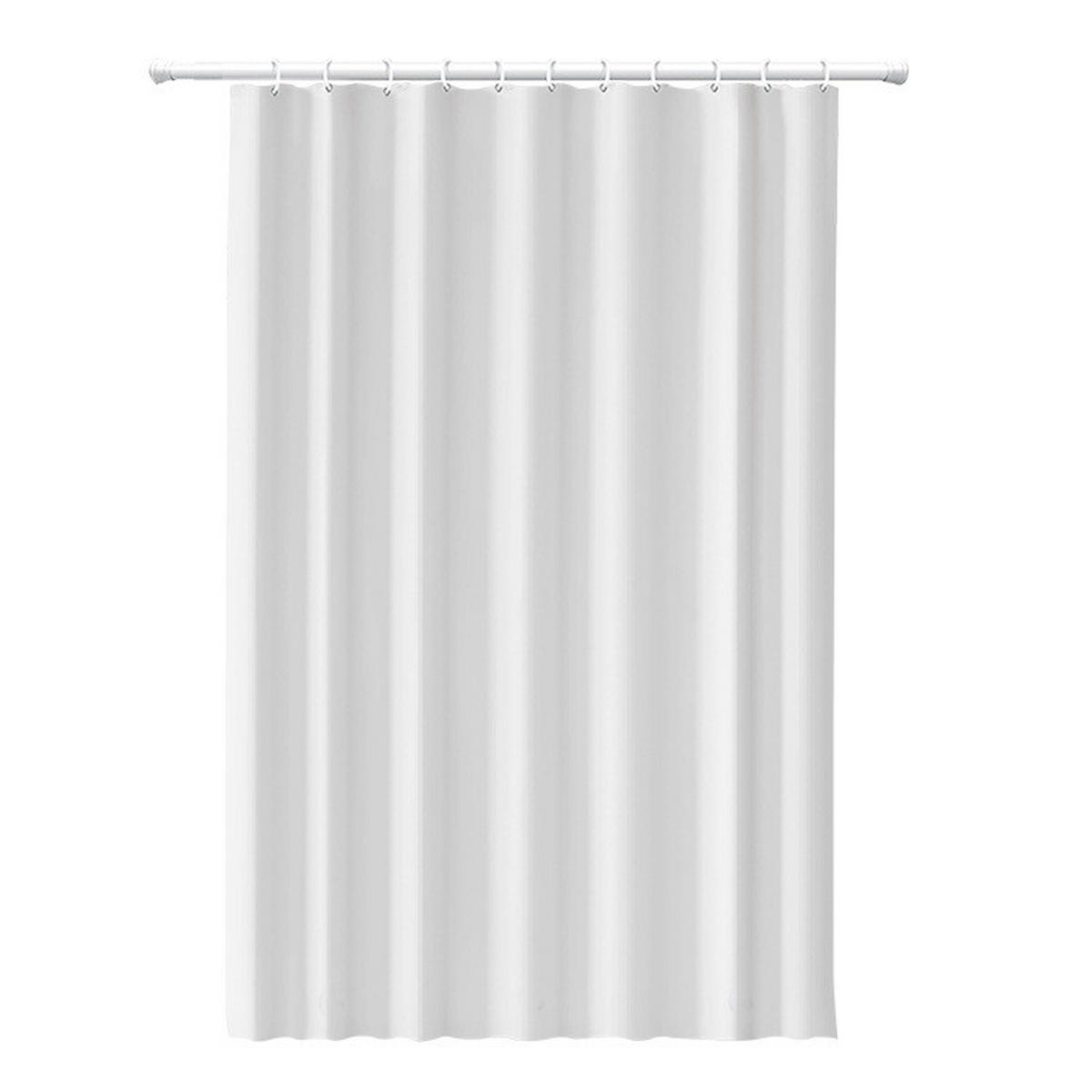DUSCHVORHANG Weiß 240/200 cm Wasserabweisend Schimmelresistent - Weiß, Kunststoff (240/200cm) - MCBOSON