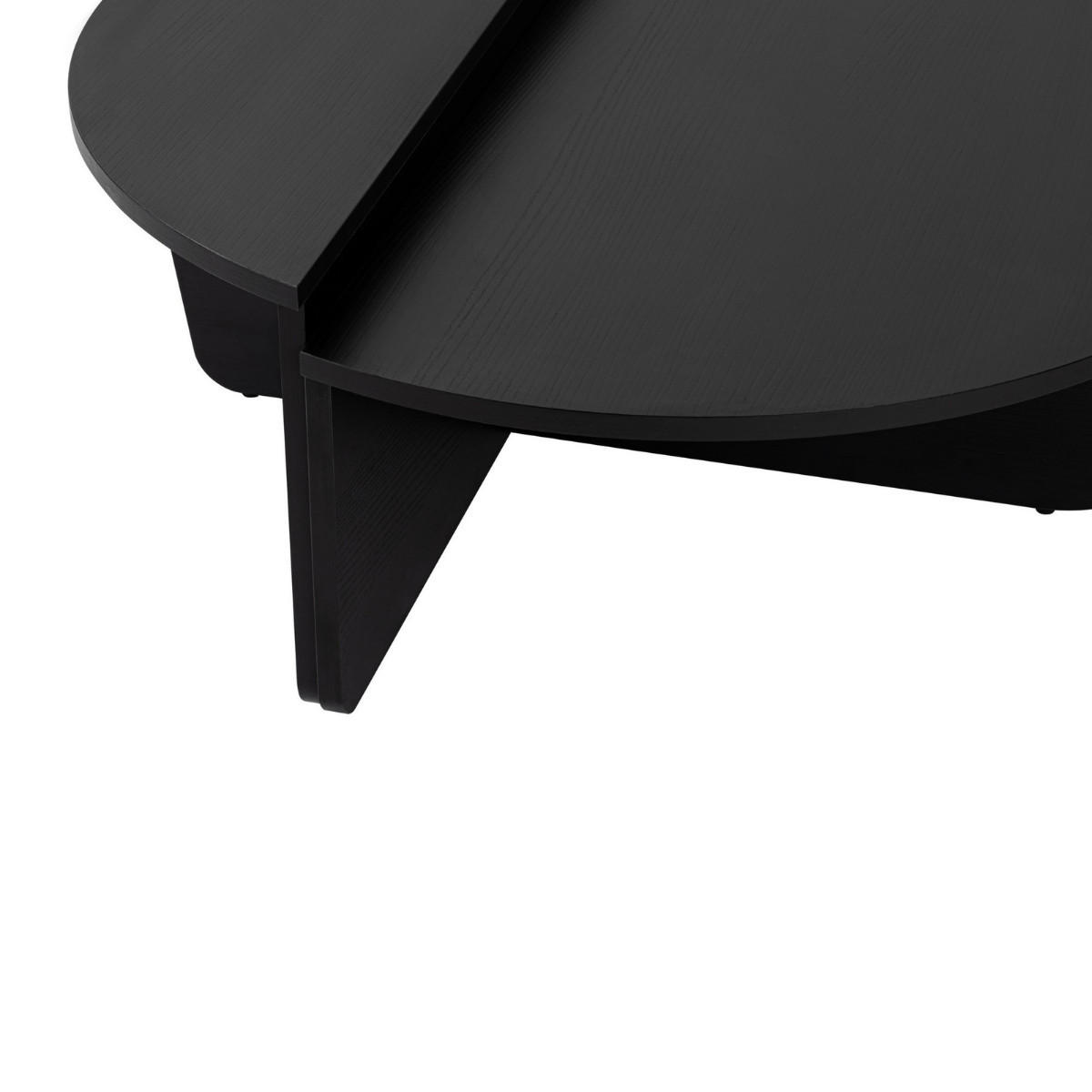 COUCHTISCH - 90 cm x 60 cm - holz - schwarz Aloeva - Schwarz, Holz (90/90/35cm) - Calicosy