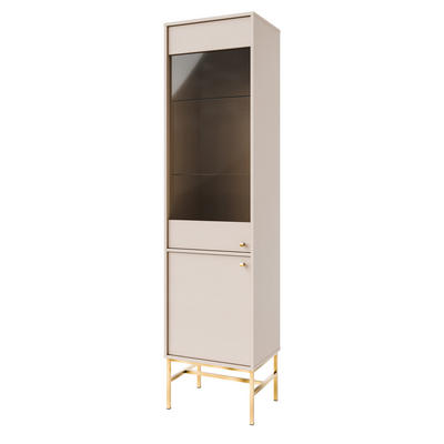 Masseno Vitrine Beige 51.8x207.5x40.8 cm