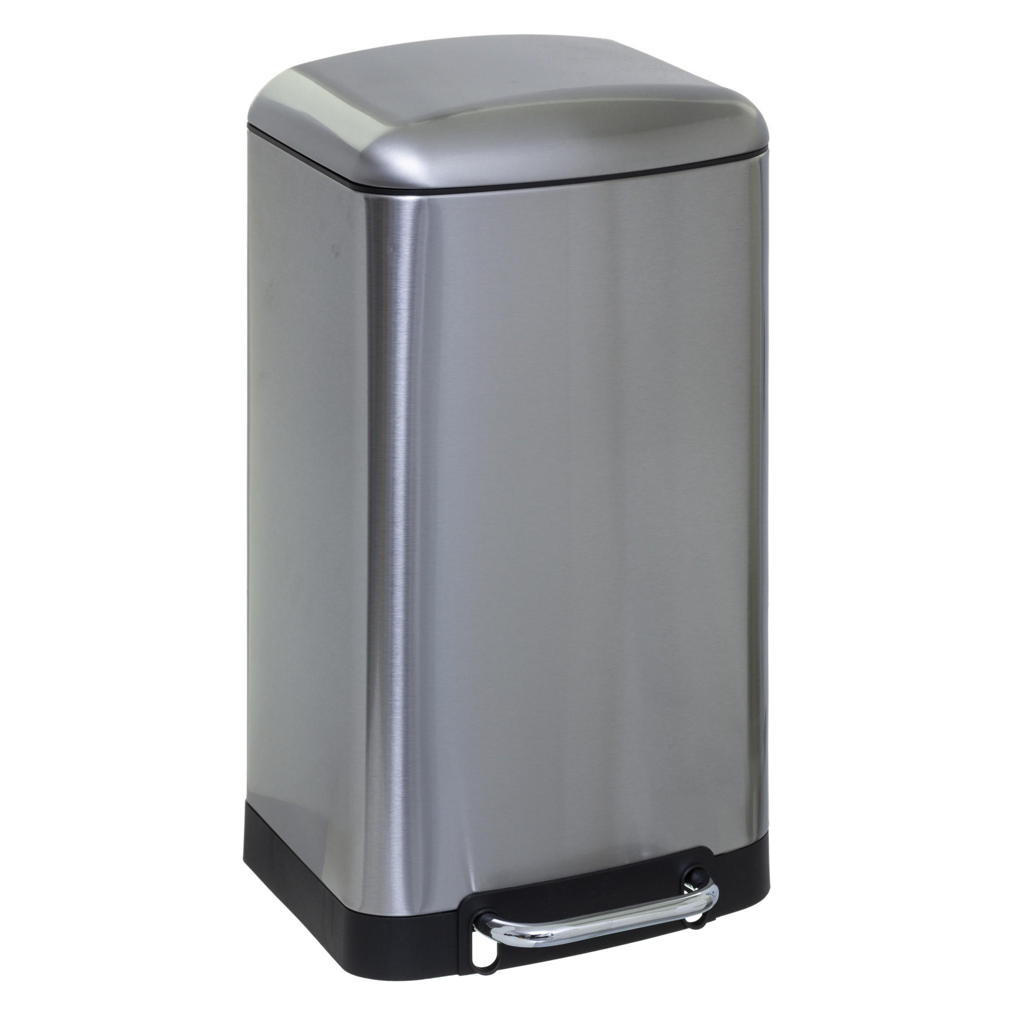 TRETEIMER aus Metall 30 l 34/32/61 cm - Silberfarben, Metall (32/61/34cm) - 5five Simply Smart