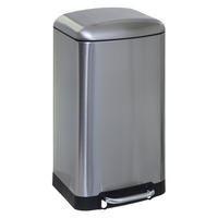 TRETEIMER aus Metall 30 l 34/32/61 cm - Silberfarben, Metall (32/61/34cm) - 5five Simply Smart