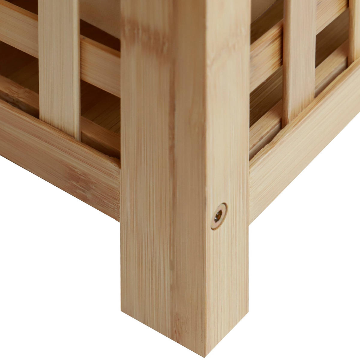 WÄSCHEBOX Hof 1 großes Fach 90 Liter 46x46x67cm Holz Natura Wäschesammler - Naturfarben, Holz (46/67/46cm) - DELUKE