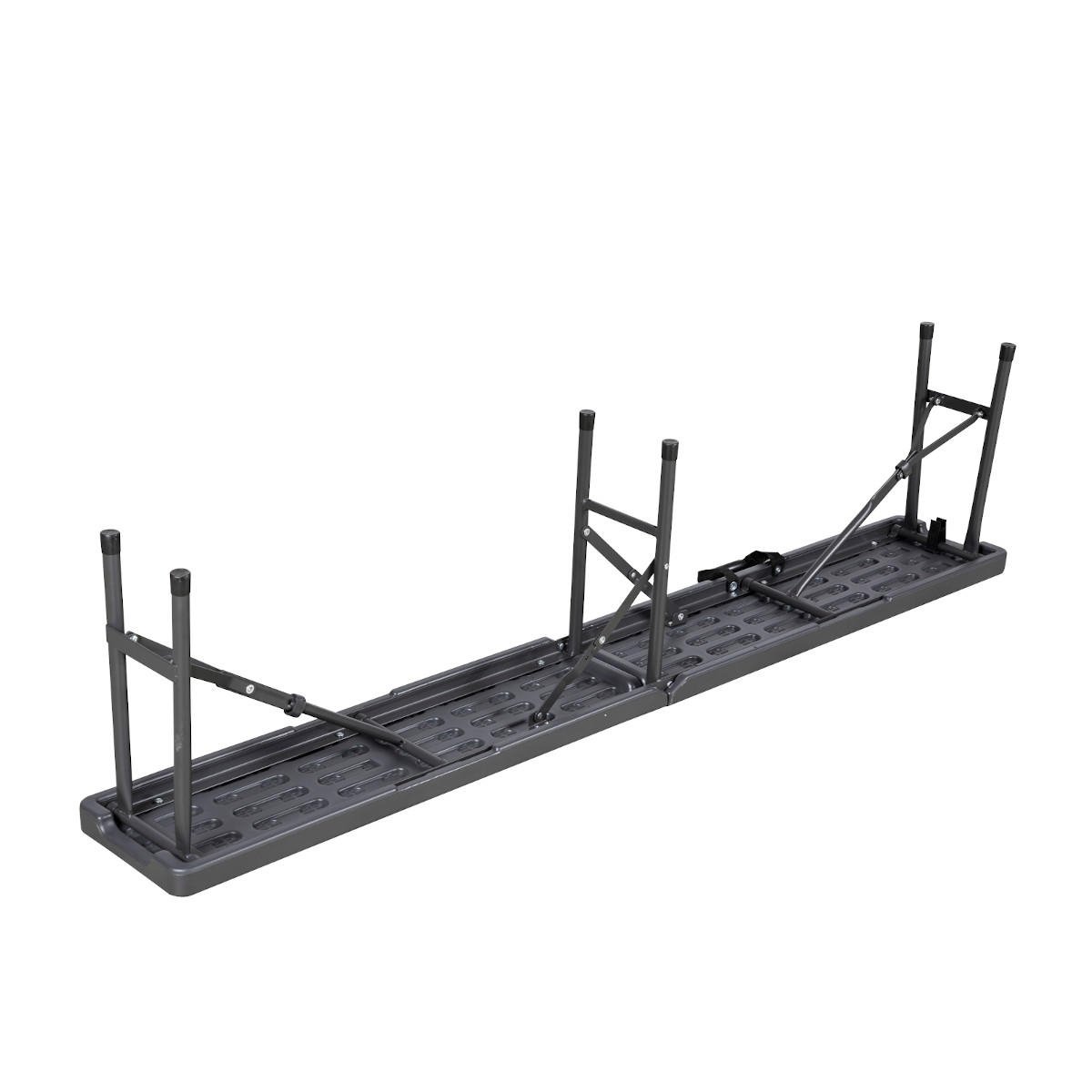 KLAPPBANK 2er Set Grau - Dunkelgrau, Kunststoff (25/43/180cm) - HATTORO