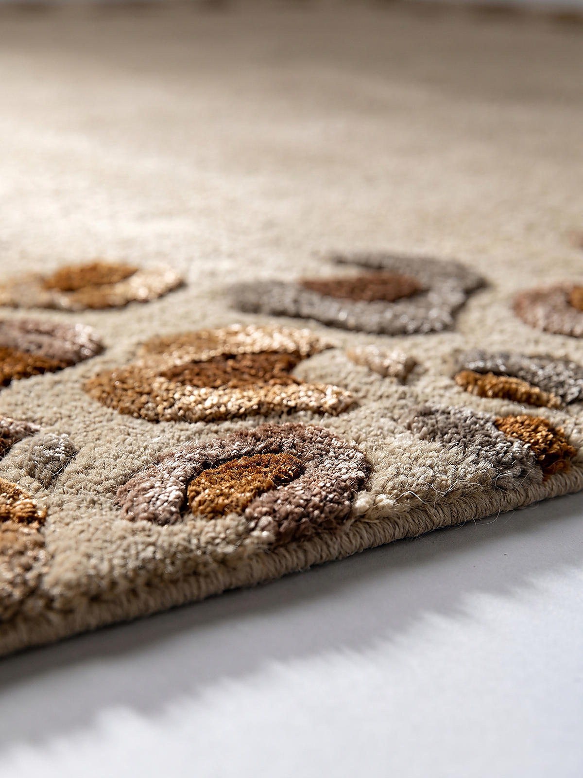 VISKOSETEPPICH SABLE, mit Tier-Motiv, Natur, 140 x 200 cm - Beige, Textil (140/200cm) - KADIMA DESIGN