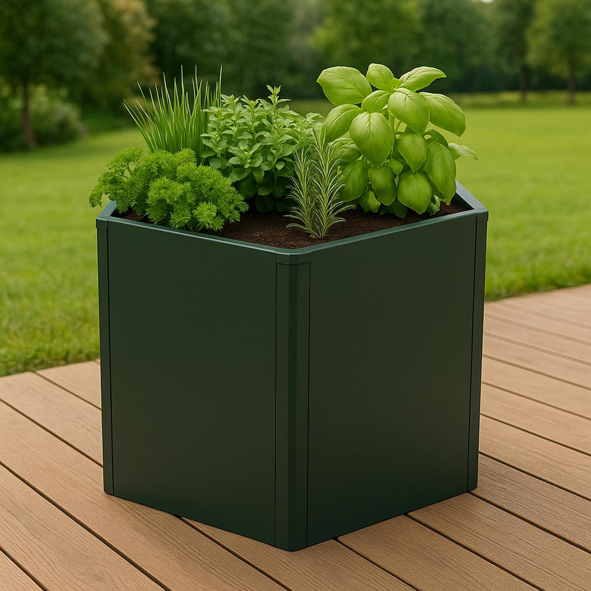 HOCHBEET Grün - Grün, Metall (100/77/88cm) - MCW