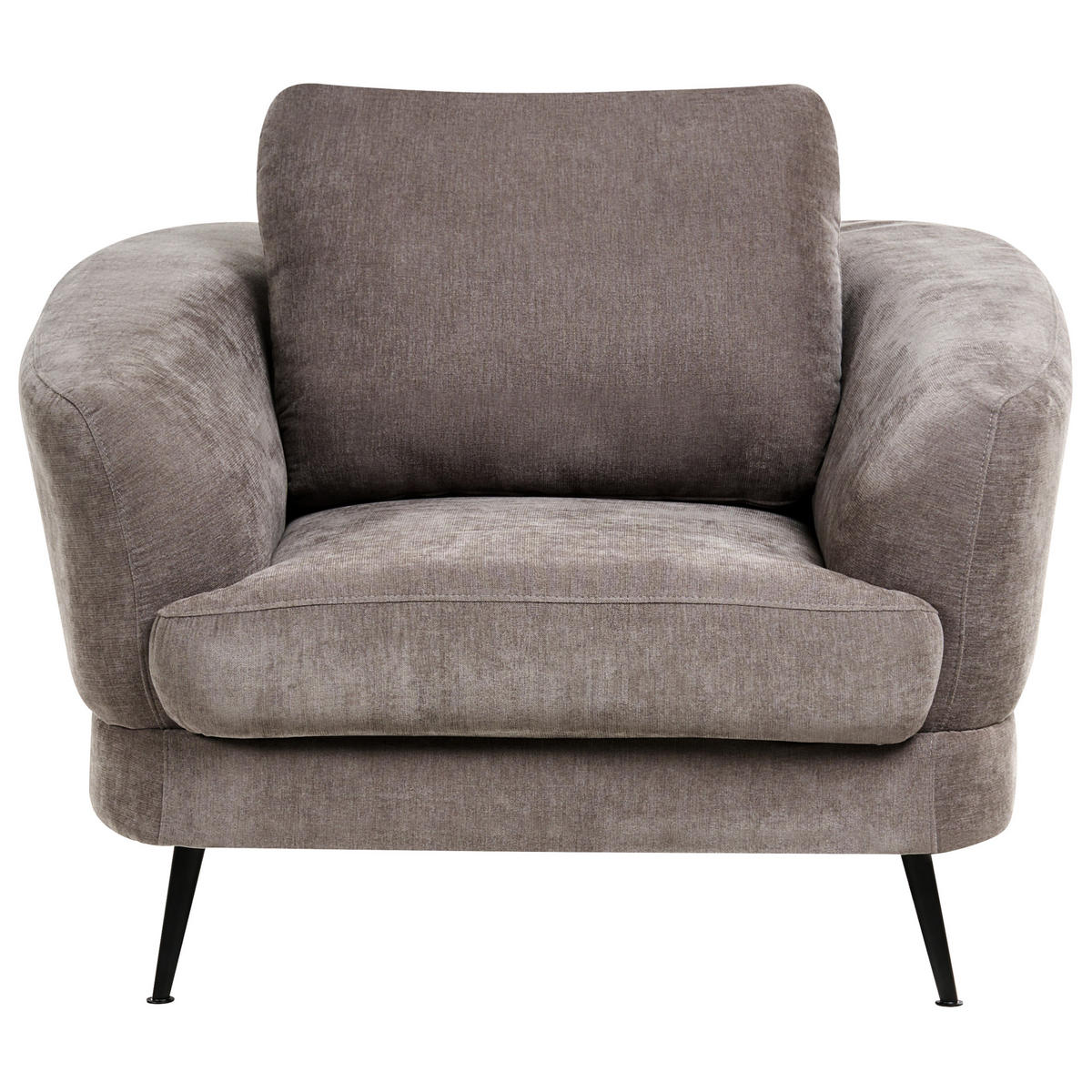 SESSEL Chenillegewebe Taupe Kjaer - Taupe, Textil (100/100/100cm) - Beliani