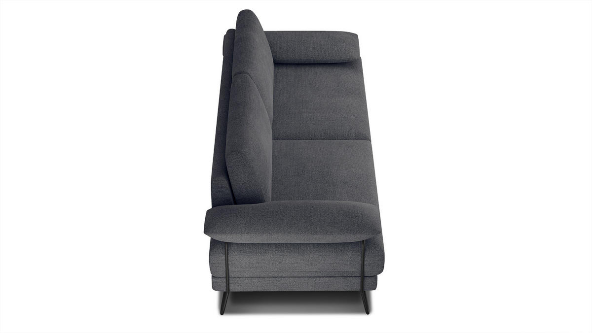 SOFA LORI 3-Sitzer, dunkelgrau - Dunkelgrau/Schwarz, Holzwerkstoff/Textil (245/87/96cm) - Courtois Laville