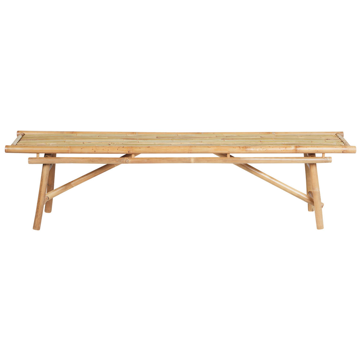 GARTENMÖBEL SET 4-Sitzer Bambusholz hellbraun Tindari - Hellbraun, Holz - Beliani