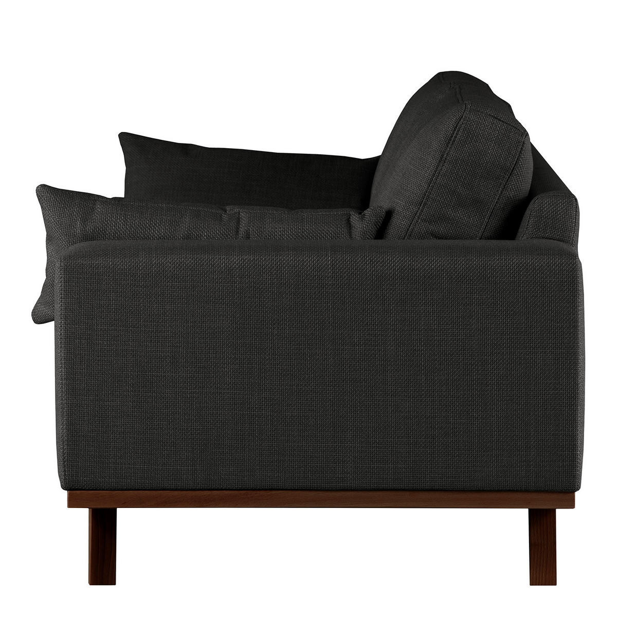 2-SITZER SOFA - Buchefarben/Schwarz, Buchenholz/Textil (197/81/88cm) - home24