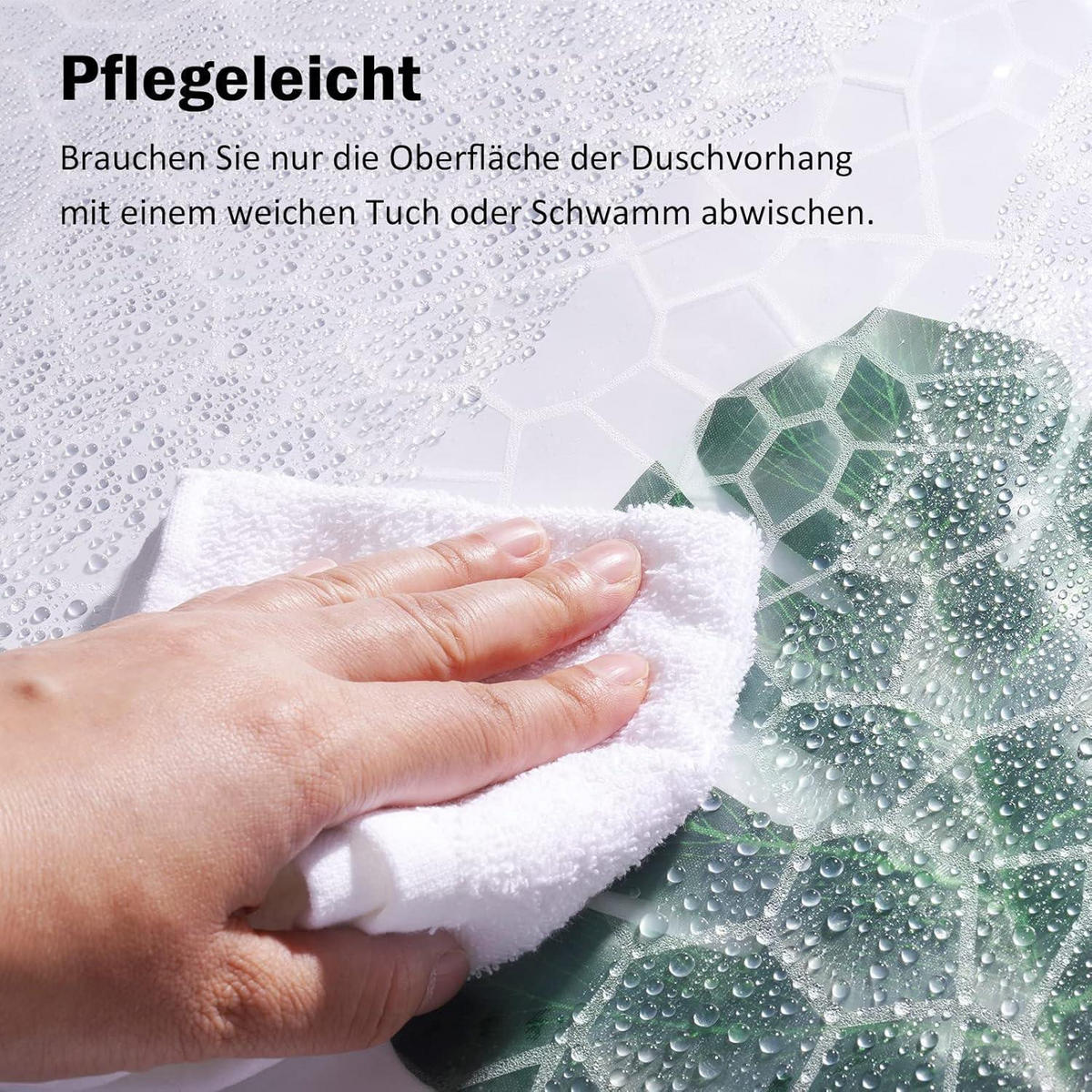 DUSCHVORHANG Transparent 240 x 200 cm - Transparent, Kunststoff (200/240cm)