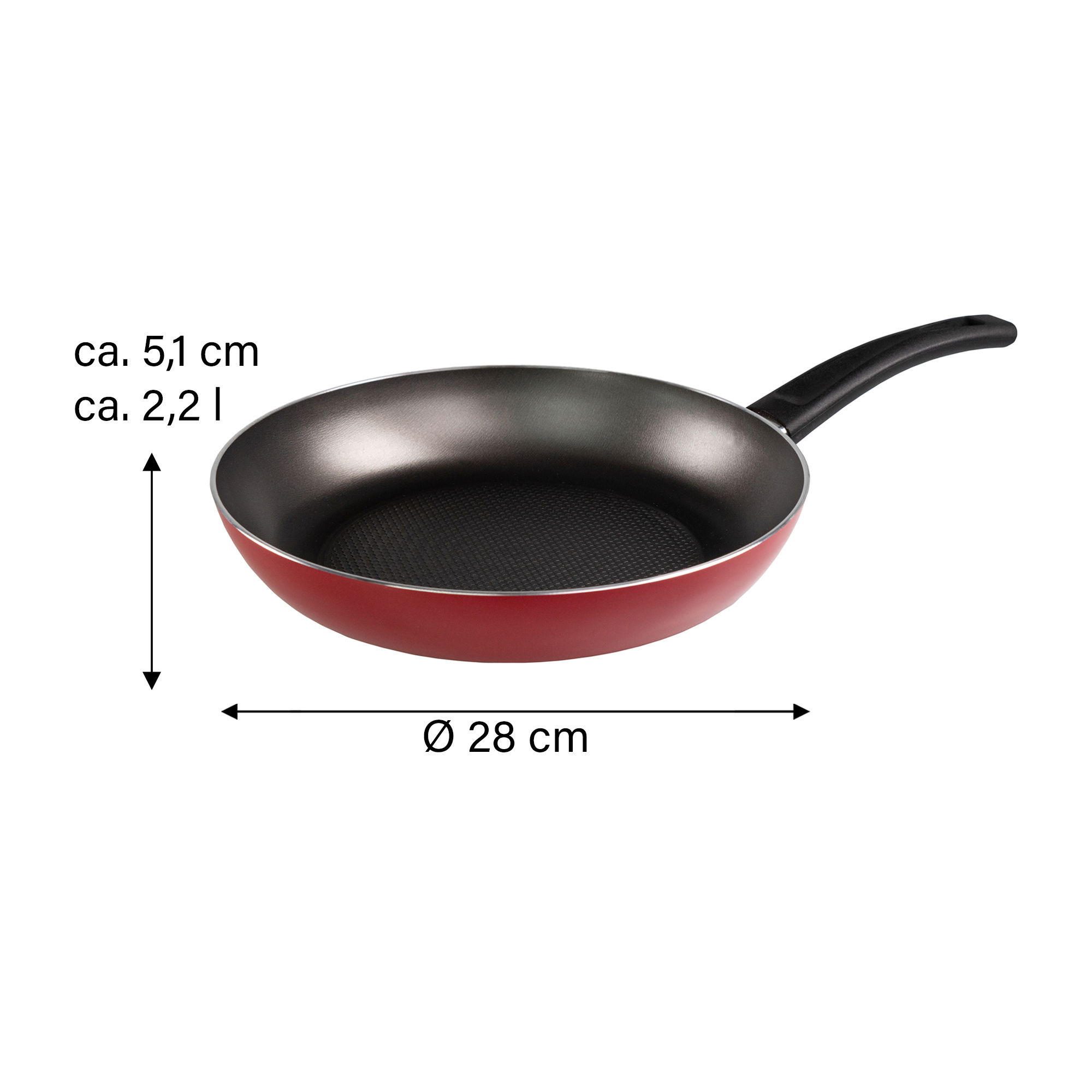 BRATPFANNE - Rot, Metall (28cm) - Stoneline