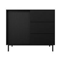 KOMBIKOMMODE Ozmi 1D3SZ - Schwarz, Holzwerkstoff/Metall (103/90/50cm) - MIRJAN24