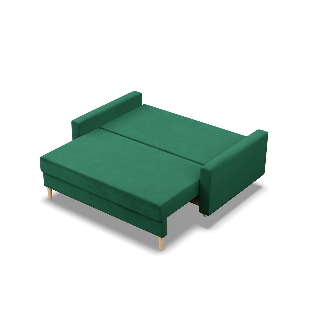 SOFA 2-SITZER MIT SCHLAFFUNKTION BLANK, Grün - Grün, Textil (152/92/92cm)