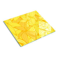 GLASPLATTE 60x52 cm Gelbe Blumen - Gelb, Glas (60/0.4/52cm) - TULUP