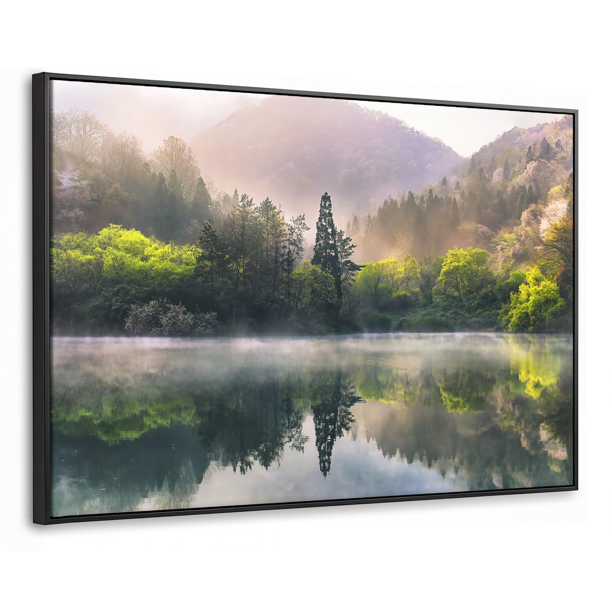 MuchoWow Leinwand Hellgrün 90x60 cm