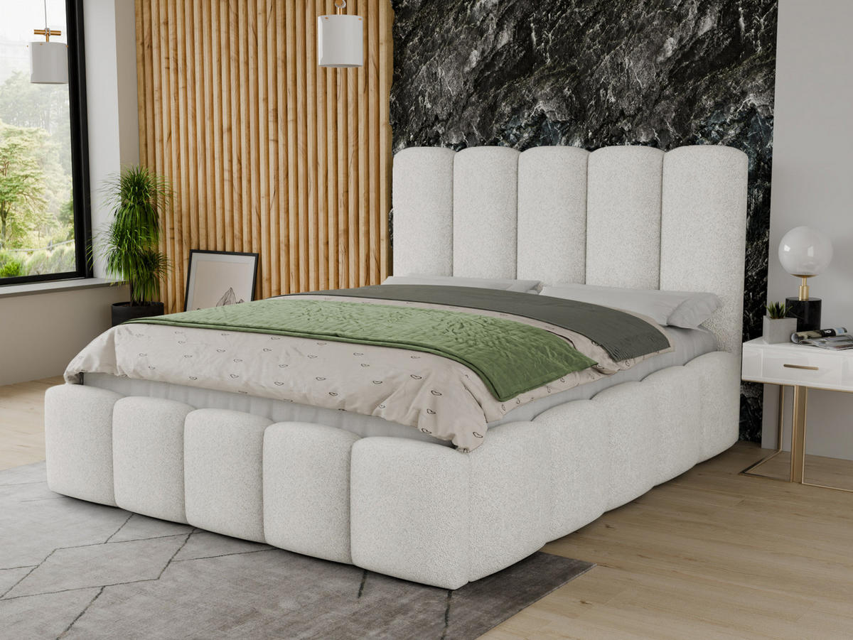 POLSTERBETT Aura - Eichefarben/Schwarz, Holz/Kunststoff (180/200cm) - Sofnet