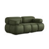 2-SITZER-SOFA Kunstleder Grün - Schwarz/Grün, Leder/Kunststoff (190/70/96cm) - Makamii