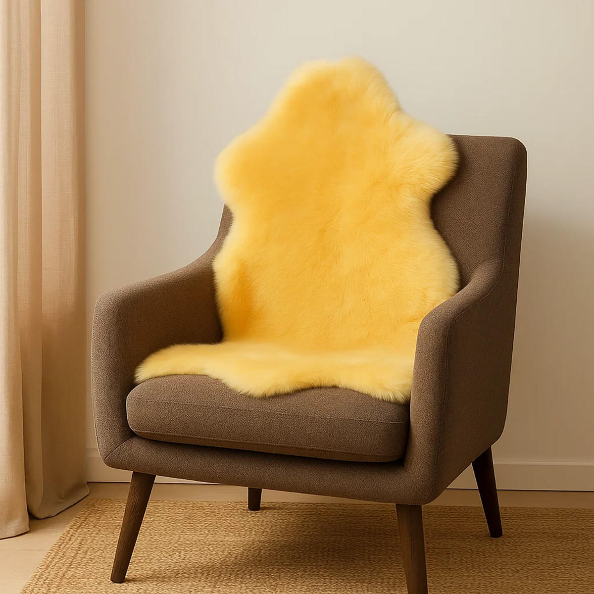 SCHAFFELL Medizinisch gegerbt – Wascharte US Merino Weiß ca. 140 cm - Creme/Weiß, Fell (75/140cm) - Provellus