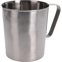MESSBECHER Basic Silber 16/12/13 cm Metall - Silberfarben, Metall (1L) - Mondex