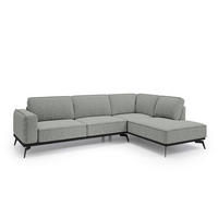ECKSOFA Rosalia Grau - Grau, Textil (293/90/200cm) - Pillovely