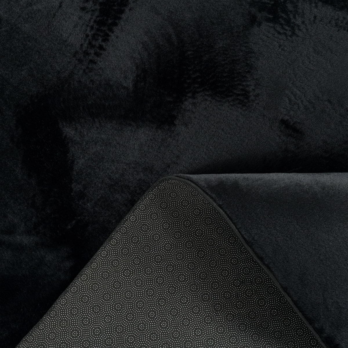 HOCHFLORTEPPICH 120/120 cm Soft 380 - Schwarz, Kunststoff (120/120cm) - Paco Home