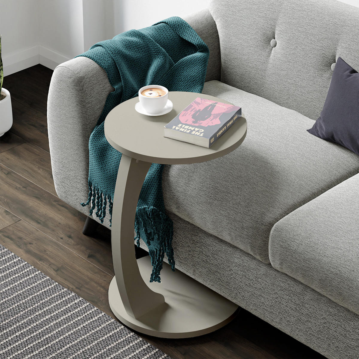 BEISTELLTISCH Holeby - Sandfarben, Holzwerkstoff (38/38/56cm) - [en.casa]