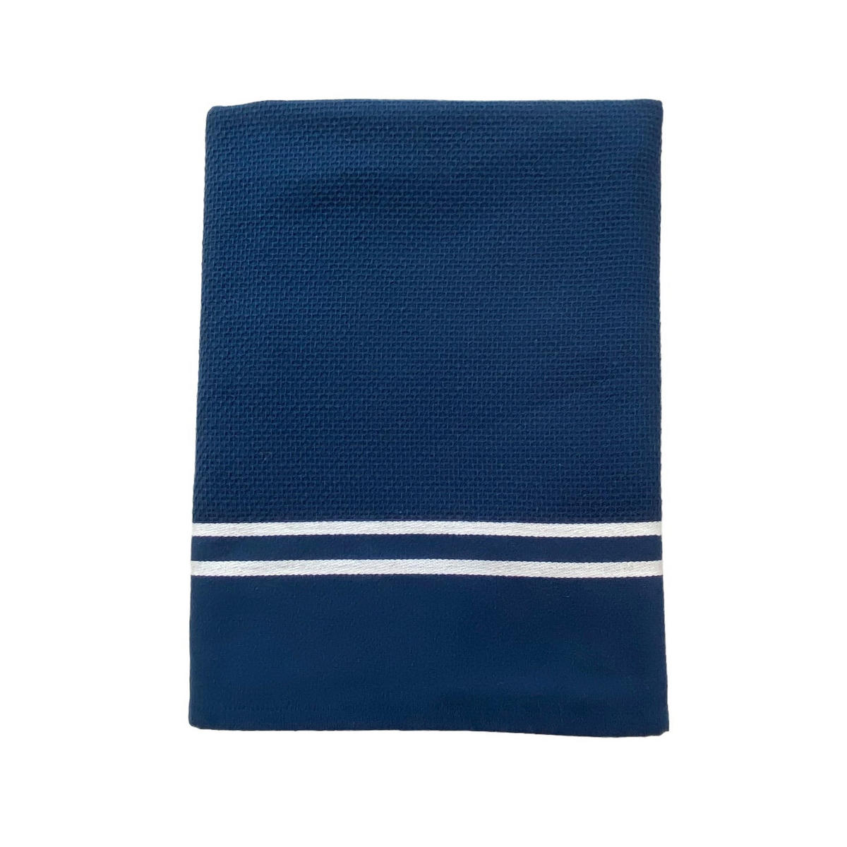 HAMAMTUCH mit Frotteefutter Waffle Navy 90x170 355g/m² - Blau, Textil (90/170cm) - LE COMPTOIR DE LA PLAGE
