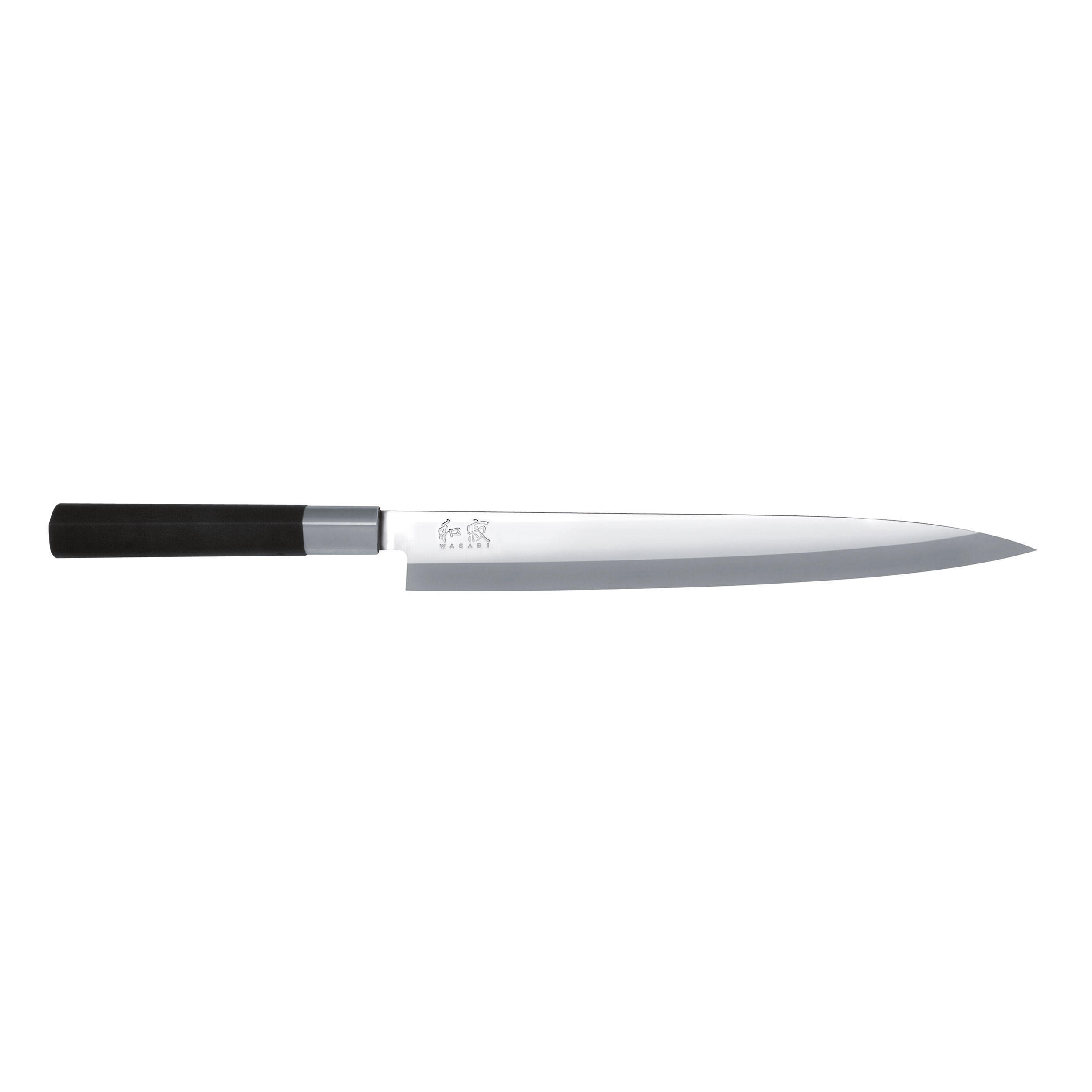 FILETIERMESSER Wasabi Black Yanagiba, 24 cm - Silberfarben, Metall (41cm) - Kai Messer