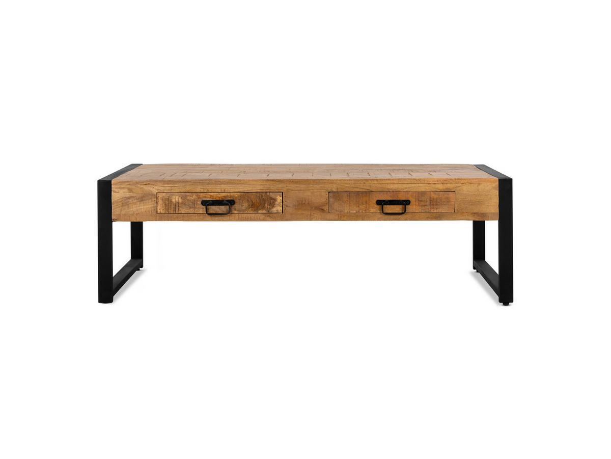 COUCHTISCH Britt Mangoholz 140 cm / 70 cm Natur - Naturfarben, Holz (70/140/45cm)