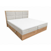 BOXSPRINGBETT Loly 180x200 cm H4 Taschenfederkern Hellgrau - Hellgrau, Textil (180/200cm) - KS Home Concept