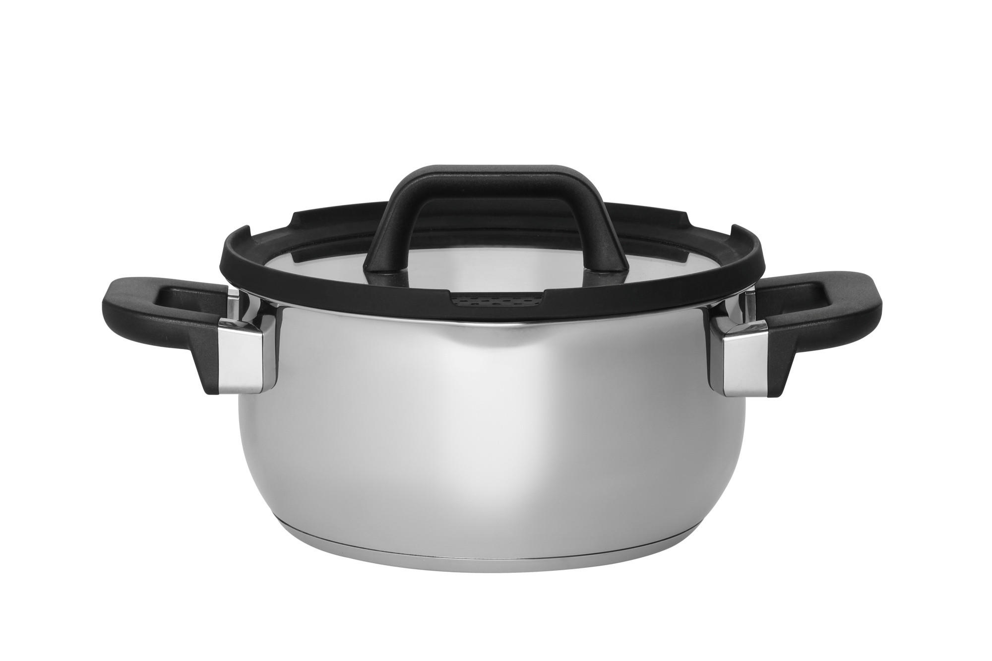 EDLESTAHLTOPF Ø 20 cm - Silberfarben, Metall (20cm)
