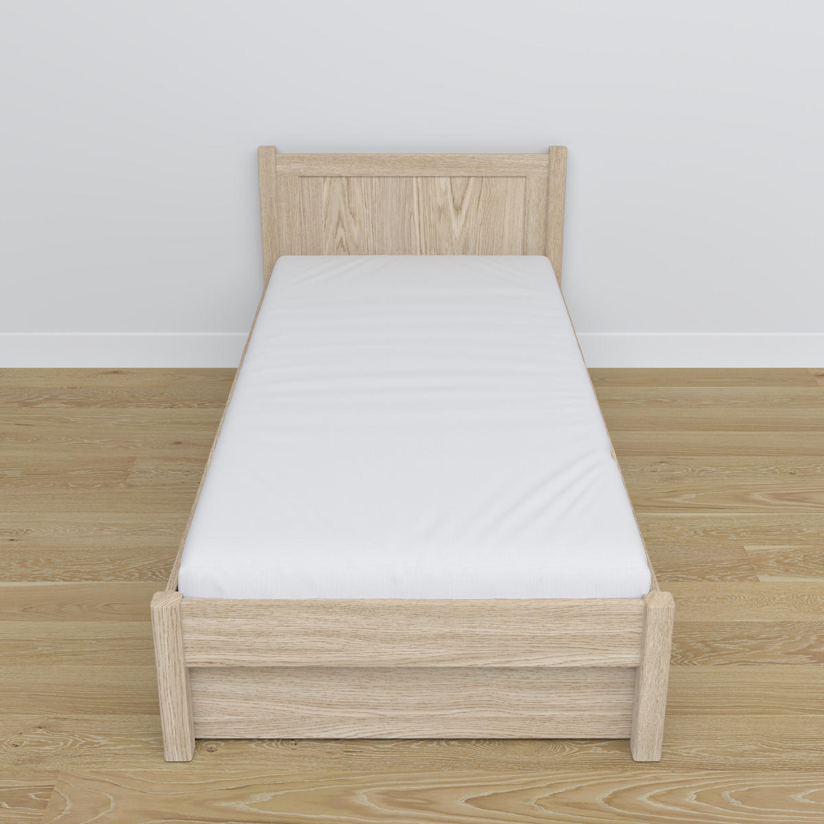 BETT mit Schublade N02 Sonoma Eiche 100/190 - Sonoma Eiche, Naturmaterialien/Holz (100/190cm) - N-Wood