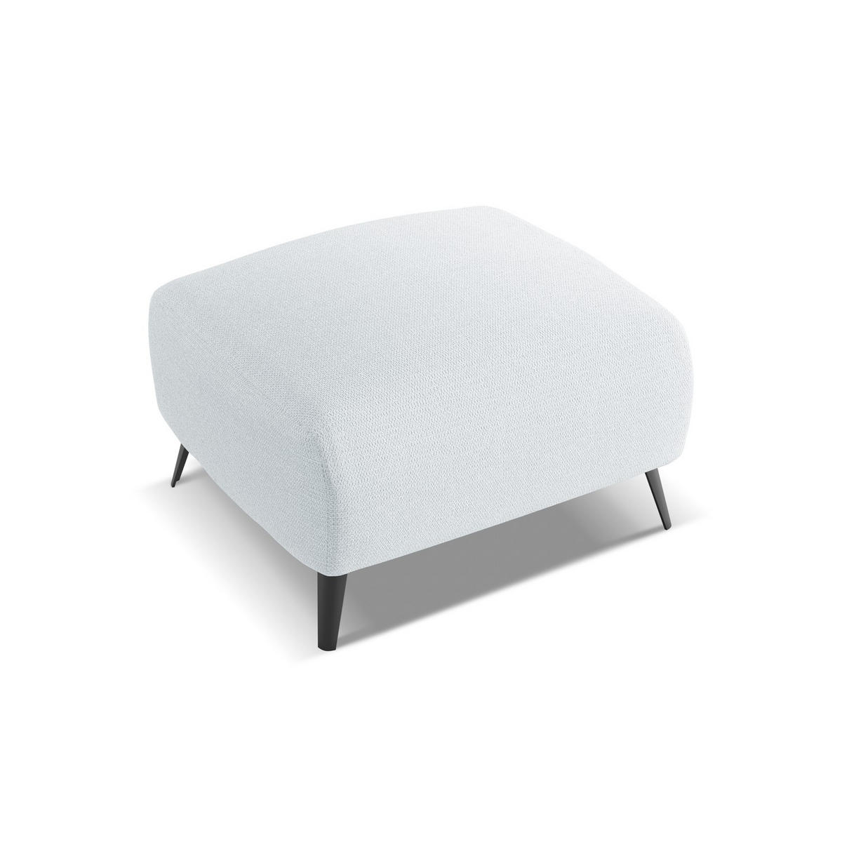 POUF Chenille Stoff Blau - Blau/Schwarz, Textil/Metall (65/44/65cm) - LaMiaSofa