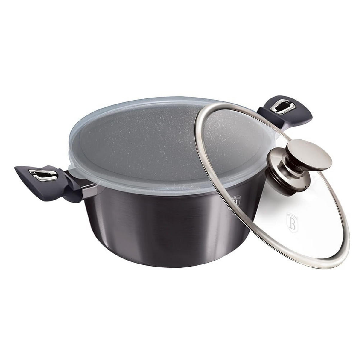 TOPF Graphit 20/20/10.4 cm BH6892 - Graphitfarben, Metall (20cm) - Berlinger Haus